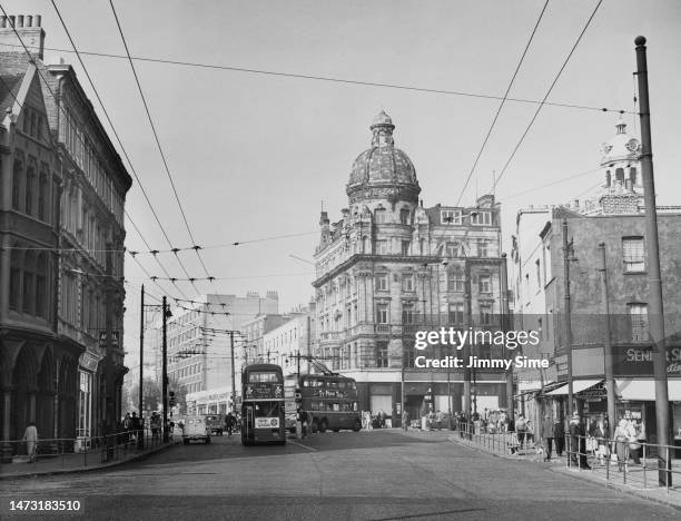 Angel Corner House on the junction of Islington High Street and Pentonville Road, London, 6th October 1959. Purchased by the LCC for potential...