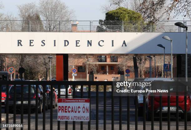 Façade of the Francisco de Vitoria residence on March 13 in Alcala de Henares, Madrid, Spain. The health inspection of the City Council of Alcala de...