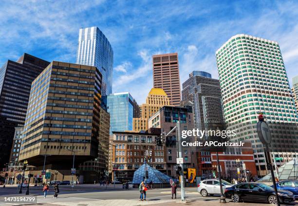 dewey square - downtown - boston massachusetts - boston financial district stock pictures, royalty-free photos & images