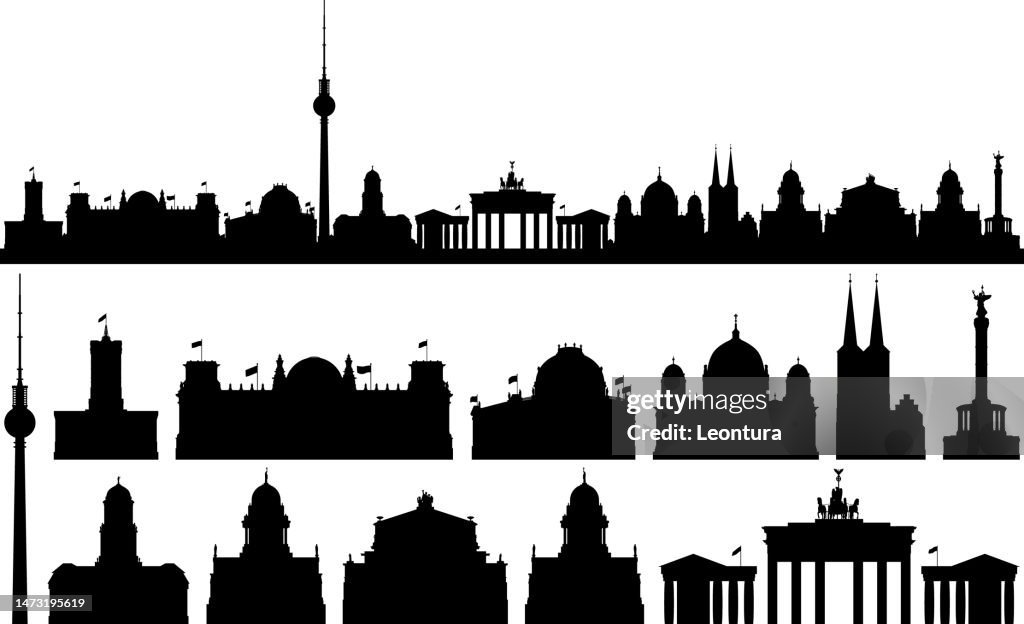 Berliner Skyline (alle Gebäude sind komplett und beweglich)