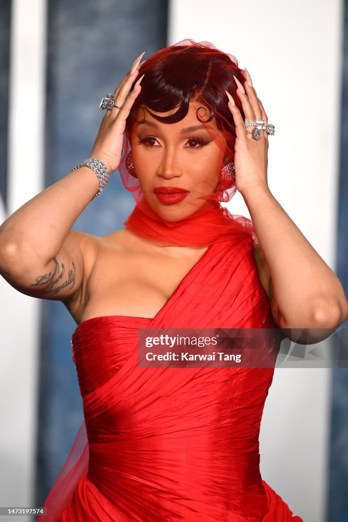Cardi B attends the 2023 Vanity Fair Oscar Party hosted by Radhika Cardi B attends the 2023 Vanity Fair Oscar Party hosted by Radhika