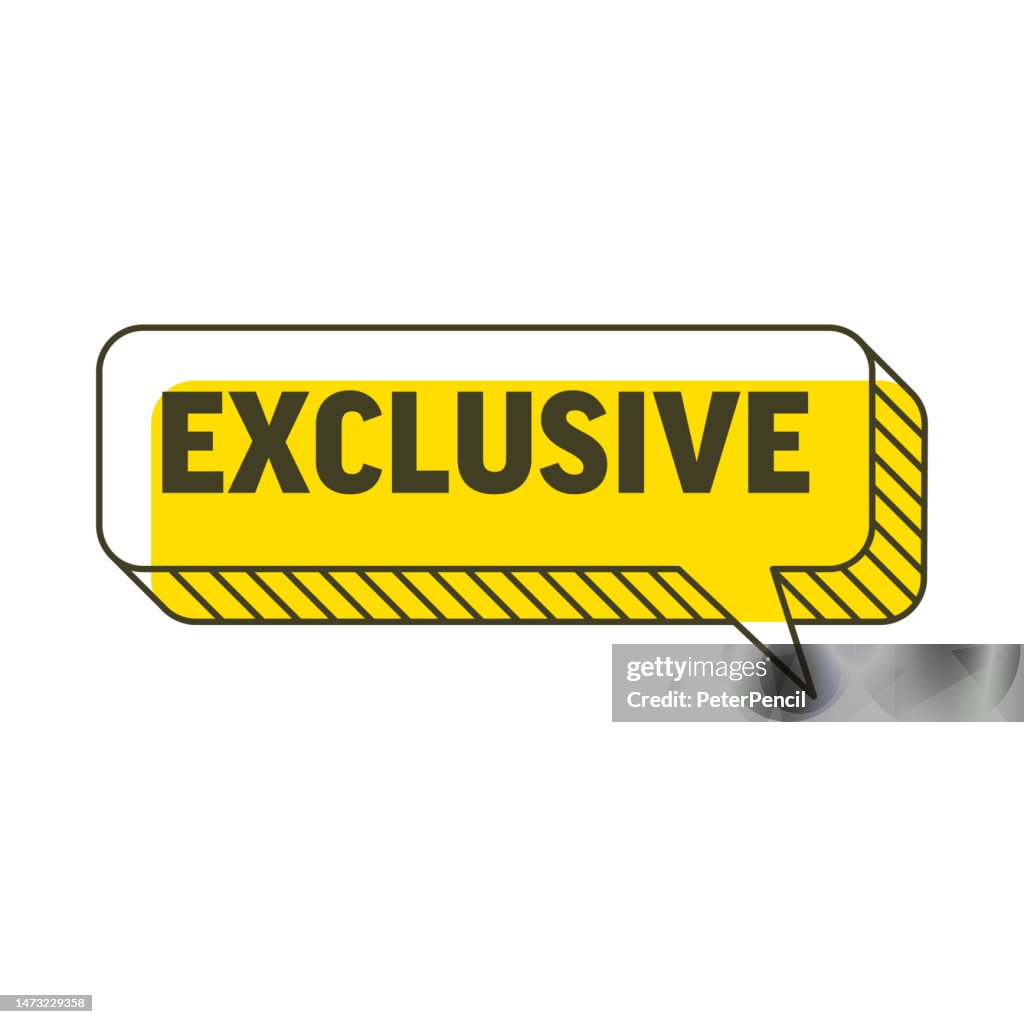 Exclusive Message Exclusive 2d And 3d Speech Bubble Notification Template Vector Stock ...