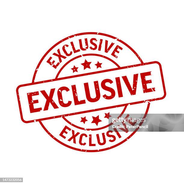 ilustraciones, imágenes clip art, dibujos animados e iconos de stock de exclusivo - sello, impresión, plantilla de sello. ilustración de stock vectorial - exclusivo