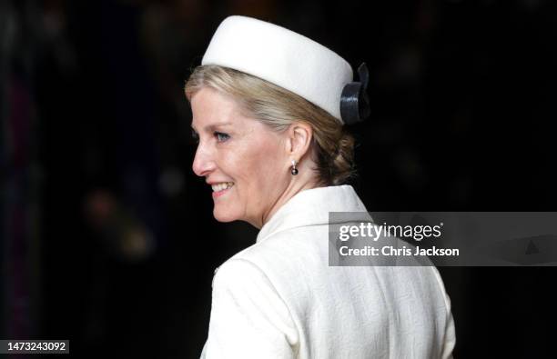 Sophie, Duchess of Edinburgh attends the 2023 Commonwealth Day Service at Westminster Abbey on March 13, 2023 in London, England.