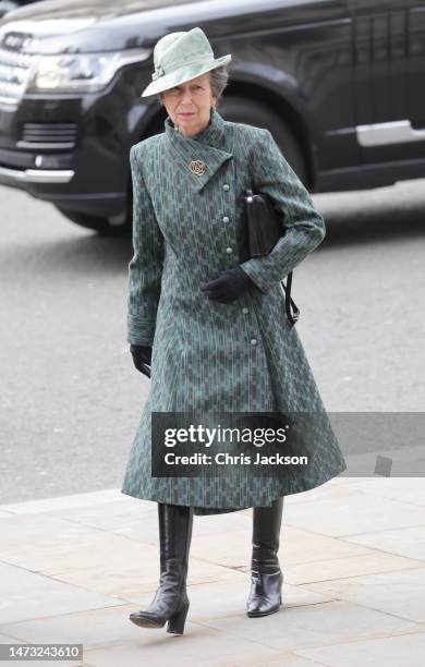 Anne, Princess Royal attends the 2023 Commonwealth Day Service at Westminster Abbey on March 13, 2023 in London, England.