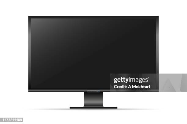 black screen on a withe background. - flat screen stock illustrations