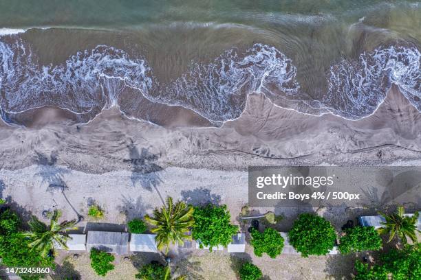 aerial view of beach,tondon mamullu makale tana toraja regency,south sulawesi,indonesia - sulawesi stock-fotos und bilder