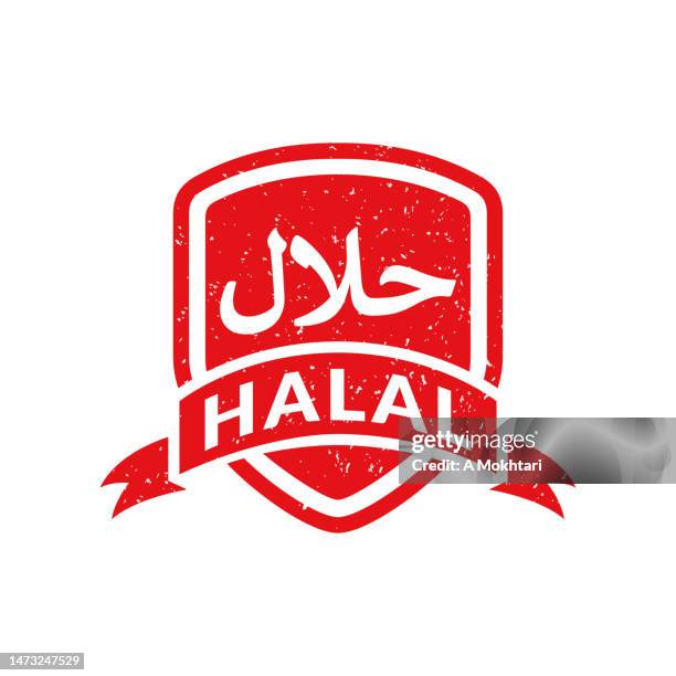 the halal icon in the shape of a shield, protection, and guarantee. - kosher certified stock illustrations