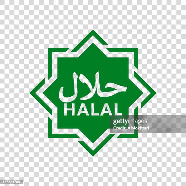 the halal icon is in arabic pattern. - kosher certified stock illustrations