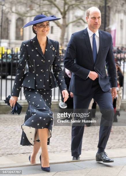 Prince William, Prince of Wales and Catherine, Princess of Wales attend the 2023 Commonwealth Day Service at Westminster Abbey on March 13, 2023 in...