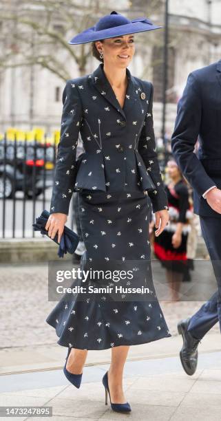 Catherine, Princess of Wales attends the 2023 Commonwealth Day Service at Westminster Abbey on March 13, 2023 in London, England.