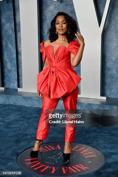 Angela Bassett attends the 2023 Vanity Fair Oscar Party Hosted By Radhika Jones at Wallis Annenberg Center for the Performing Arts on March 12, 2023...