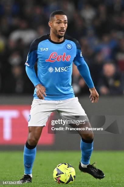 Juan Jesus of SSC Napoli during the Serie A match between SSC Napoli and Atalanta BC at Stadio Diego Armando Maradona on March 11, 2023 in Naples,...