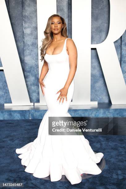 Savannah James attends the 2023 Vanity Fair Oscar Party hosted by Radhika Jones at Wallis Annenberg Center for the Performing Arts on March 12, 2023...