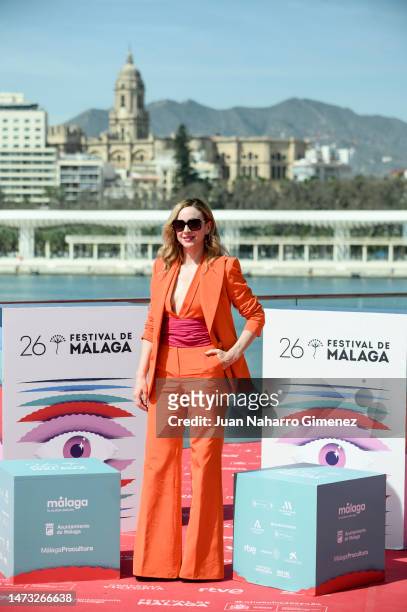 Marta Hazas attends 'Dias Mejores' photocall during the 26th Malaga Film Festival at Muelle Uno on March 13, 2023 in Malaga, Spain.