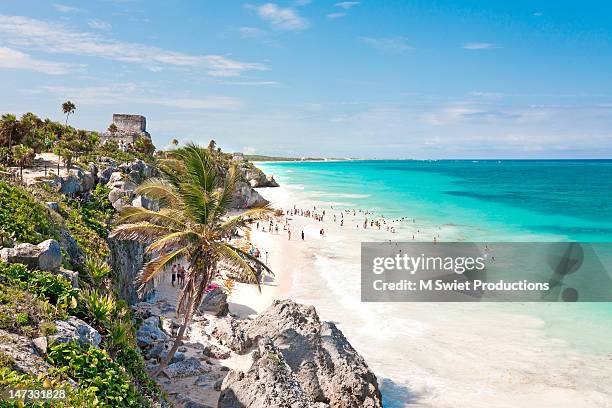 tulum beach - mexico ストックフォトと画像