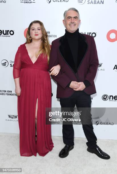 Jaicy Elliot and guest attend the Elton John AIDS Foundation's 31st Annual Academy Awards Viewing Party on March 12, 2023 in West Hollywood,...