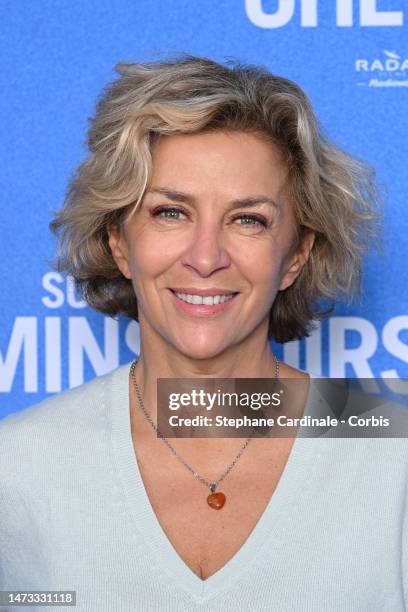 Corinne Touzet attends the ""Sur Les Chemins Noirs" premiere at Cinema UGC Normandie on March 13, 2023 in Paris, France.