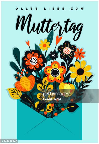 blumenumschlag - österreichische kultur stock-grafiken, -clipart, -cartoons und -symbole