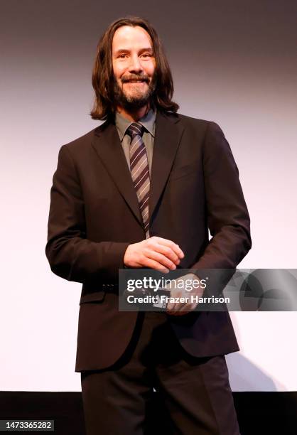 Keanu Reeves introduces a Special Screening of "John Wick: Chapter 4" at the 2023 SXSW Conference and Festivals at The Paramount Theater on March 13,...