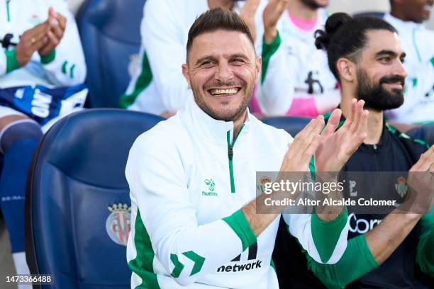 Joaquin Sanchez of Real Betis looks on during the LaLiga Santander match between Villarreal CF and Real Betis at Estadio de la Ceramica on March 12,...