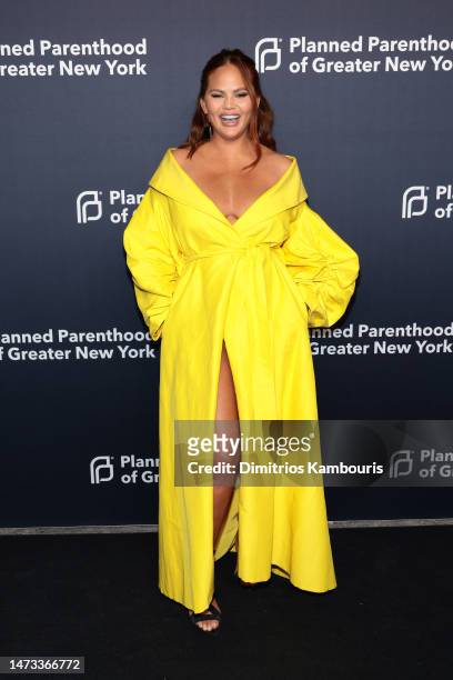 Chrissy Teigen attends Planned Parenthood's New York Spring Benefit Gala at The Glasshouse on March 13, 2023 in New York City.