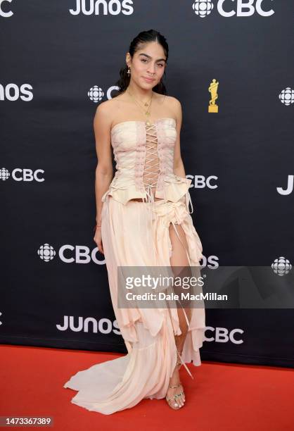 Jessie Reyez attends the 2023 JUNO Awards at Rogers Place on March 13, 2023 in Edmonton, Alberta.