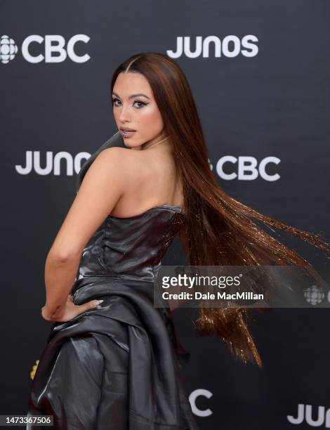 Rêve attends the 2023 JUNO Awards at Rogers Place on March 13, 2023 in Edmonton, Alberta.