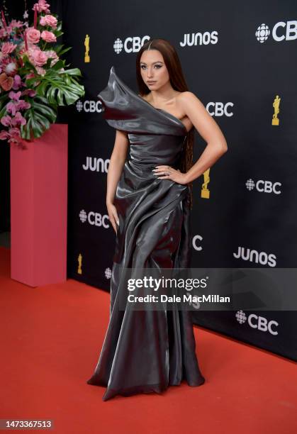 Rêve attends the 2023 JUNO Awards at Rogers Place on March 13, 2023 in Edmonton, Alberta.