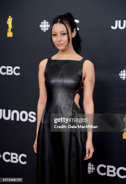 Luna Li attends the 2023 JUNO Awards at Rogers Place on March 13, 2023 in Edmonton, Alberta.