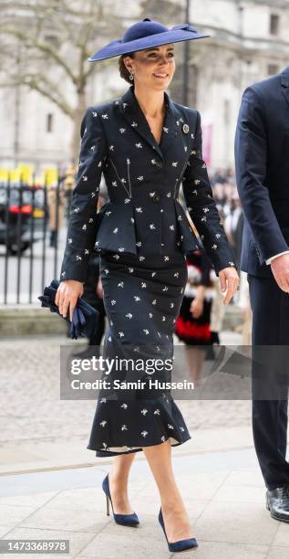 Catherine, Princess of Wales attends the 2023 Commonwealth Day Service at Westminster Abbey on March 13, 2023 in London, England.