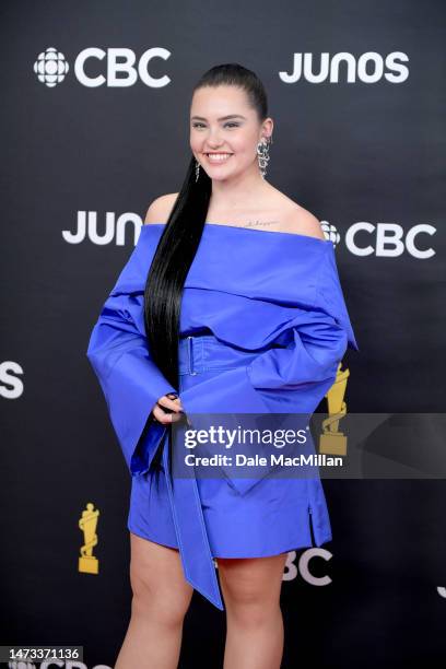 Lauren Spencer-Smith attends the 2023 JUNO Awards at Rogers Place on March 13, 2023 in Edmonton, Alberta.