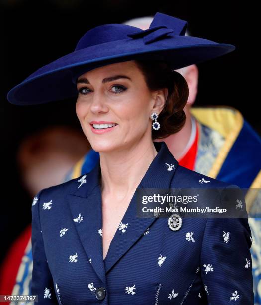 Catherine, Princess of Wales attends the 2023 Commonwealth Day Service at Westminster Abbey on March 13, 2023 in London, England. The Commonwealth...