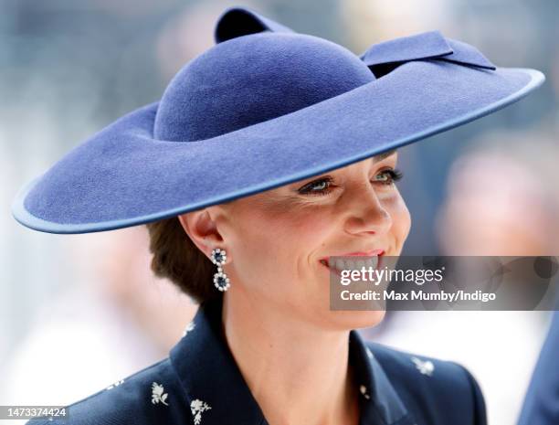 Catherine, Princess of Wales attends the 2023 Commonwealth Day Service at Westminster Abbey on March 13, 2023 in London, England. The Commonwealth...