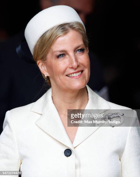 Sophie, Duchess of Edinburgh attends the 2023 Commonwealth Day Service at Westminster Abbey on March 13, 2023 in London, England. The Commonwealth...