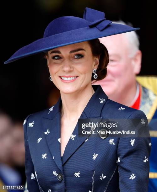 Catherine, Princess of Wales attends the 2023 Commonwealth Day Service at Westminster Abbey on March 13, 2023 in London, England. The Commonwealth...