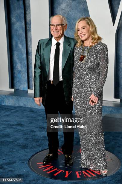 Jimmy Buffett, Jane Slagsvol attend the 2023 Vanity Fair Oscar Party Hosted By Radhika Jones at Wallis Annenberg Center for the Performing Arts on...