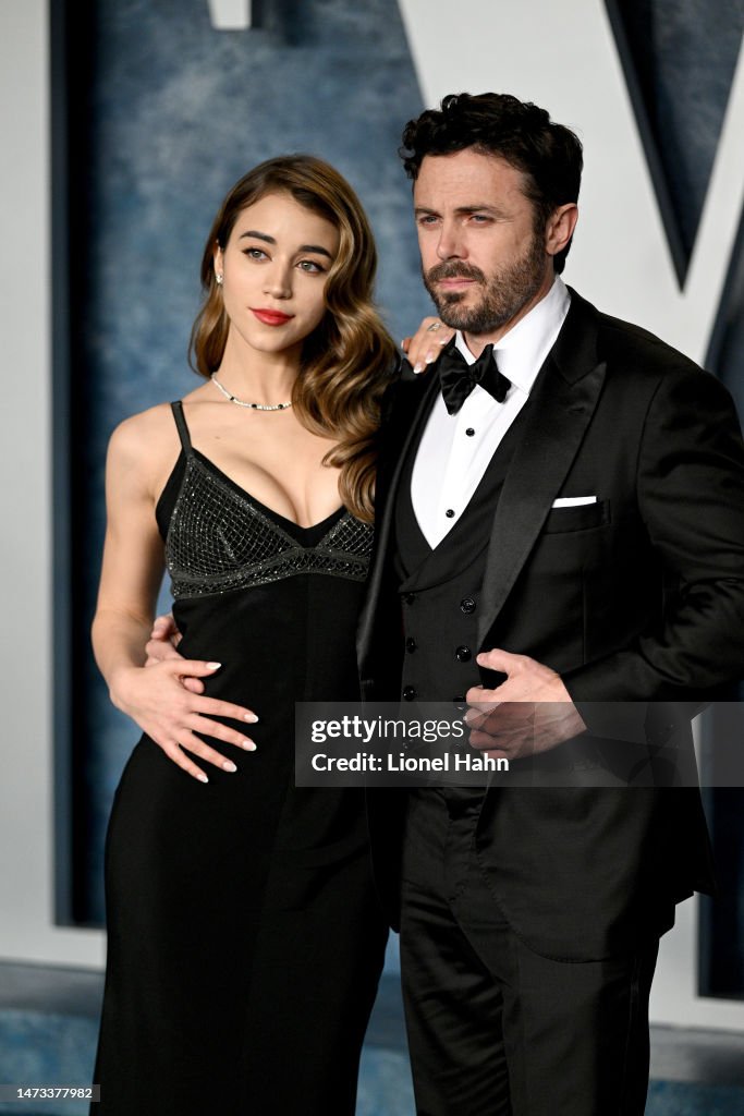 Casey Affleck and Caylee Cowan attend the 2023 Vanity Fair Oscar