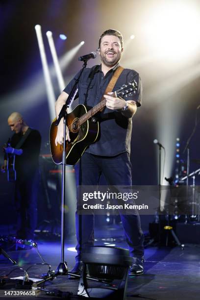 Chris Young performs onstage at Amazon Music Presents Country Heat during CRS 2023 at Omni Nashville Hotel on March 13, 2023 in Nashville, Tennessee.