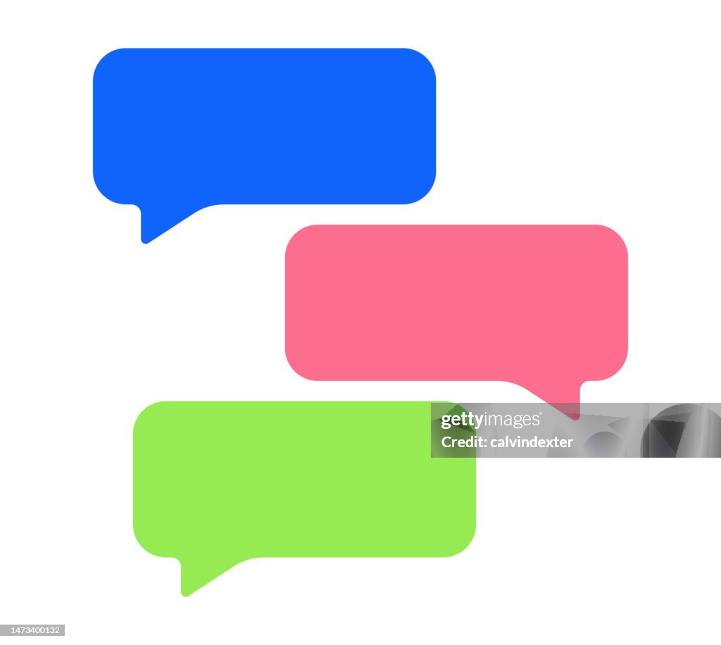 Speech bubbles bright colors
