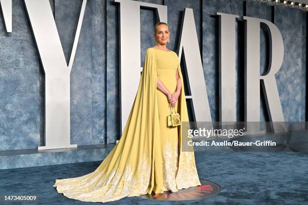 Sharon Stone attends the 2023 Vanity Fair Oscar Party hosted by Radhika Jones at Wallis Annenberg Center for the Performing Arts on March 12, 2023 in...