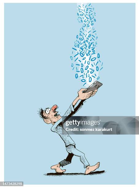 poor man's access to the internet - technical issues stock illustrations