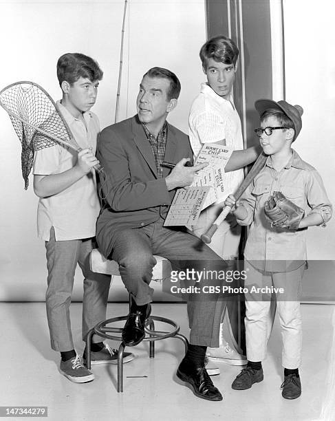 Situation comedy featuring , Stanley Livingston as Chip Douglas, Fred MacMurray as Steve Douglas, Don Grady as Robbie Douglas and Barry Livingston as...
