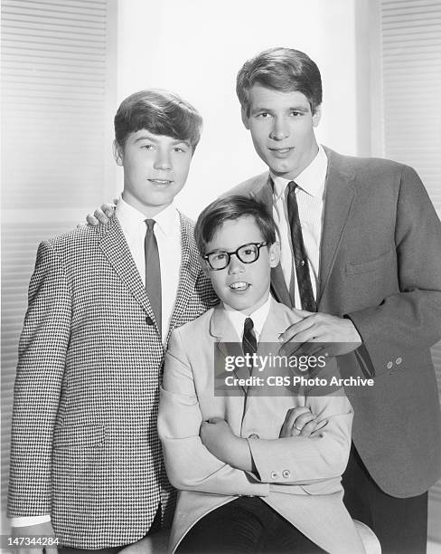 Situation comedy featuring , Stanley Livingston as Chip Douglas, Barry Livingston as Ernie Thompson Douglas and Don Grady as Robbie Douglas. Image...