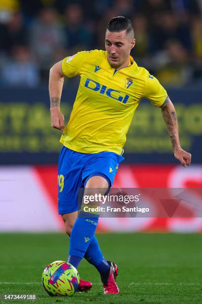 Sergi Guardiola of Cadiz CF in action during the LaLiga Santander match between Cadiz CF and Getafe CF at Estadio Nuevo Mirandilla on March 10, 2023...