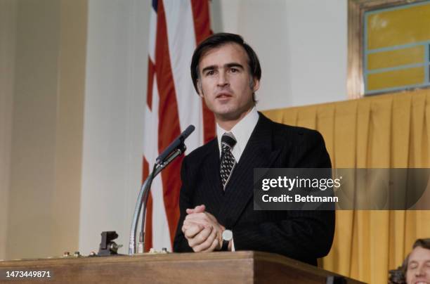 Edmund 'Jerry' Brown, the new Governor of California, makes his inauguration speech following his swearing-in ceremony in Sacramento, California, on...