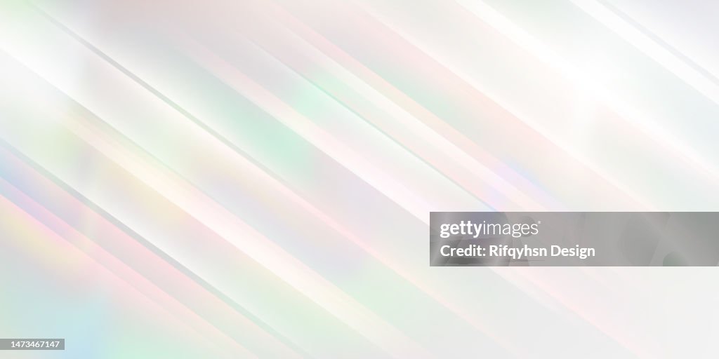 Vector illustration of abstract blurred iridescent rainbow prism light backdrop