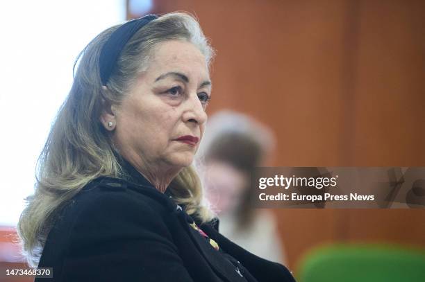 The accused for the Castro Urdiales skull crime, Carmen Merino, during a hearing at the Civil and Criminal Chamber of the Superior Court of Justice...