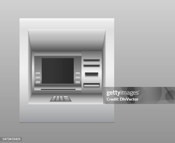 atm vector illustration - bank atm stock illustrations