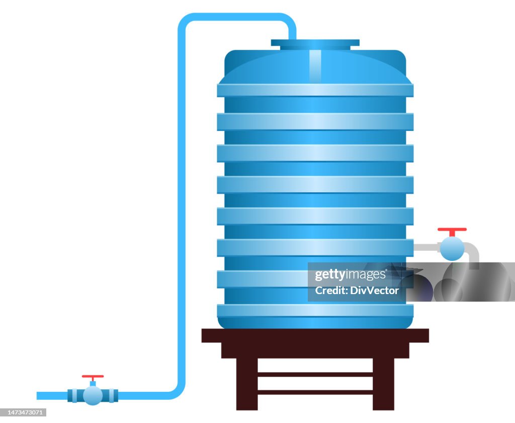 Water tank vector illustration